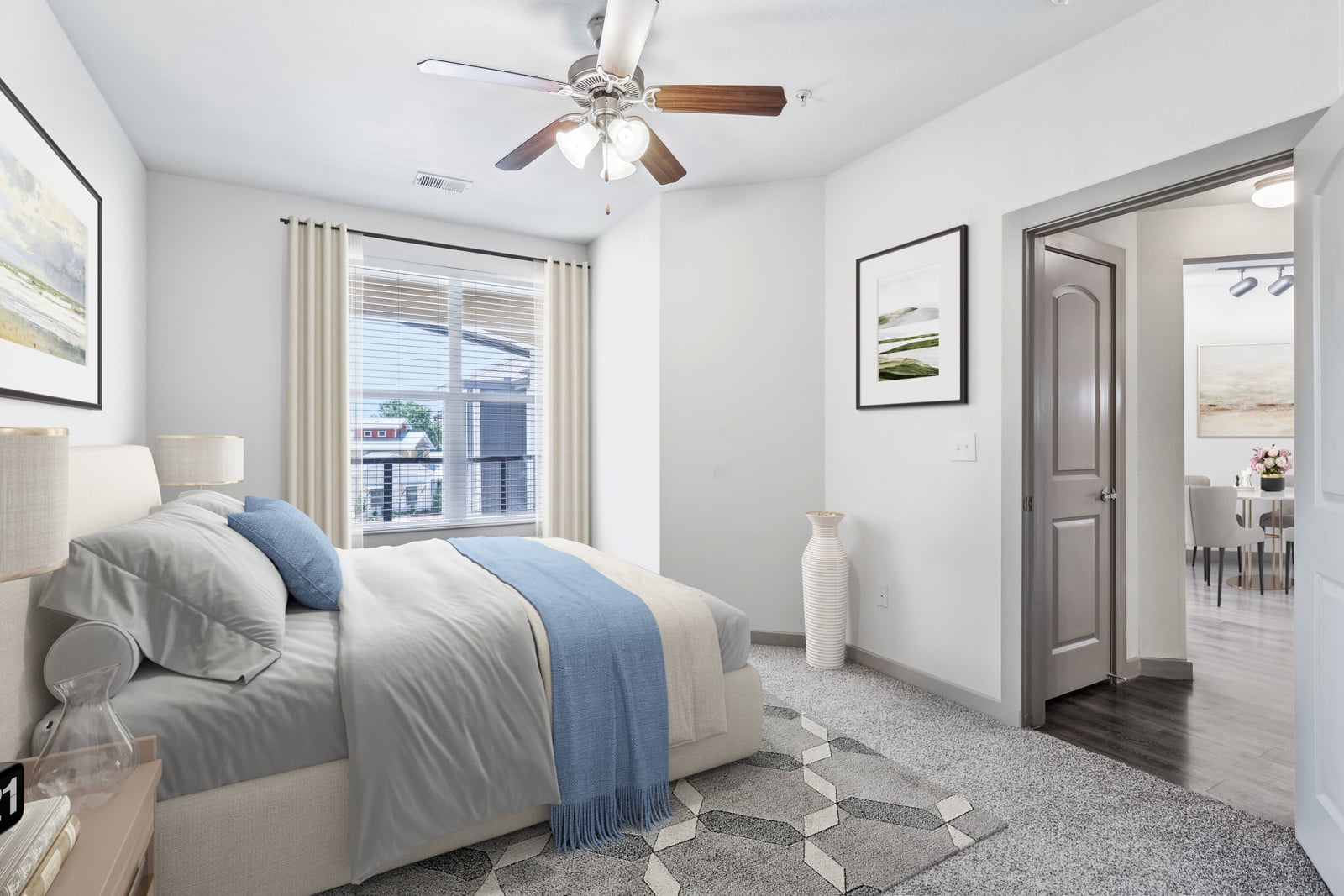 Sonterra Blue Apartments bedroom.